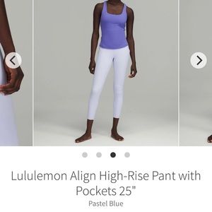 Lululemon Align High-Rise Pant with Pockets 25" in pastel blue
